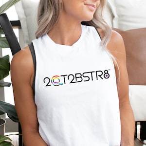 Queer Pride T-shirts Tees | "Too Cute to Be Straight" Muscle Tank for Women | Funny Sapphic Shirt for Coming Out Gift | LGBTQ Pride Apparel