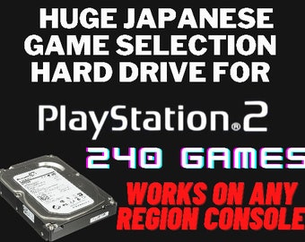 500GB Fully Loaded Japanese Games PS2 Hard Drive HandMade