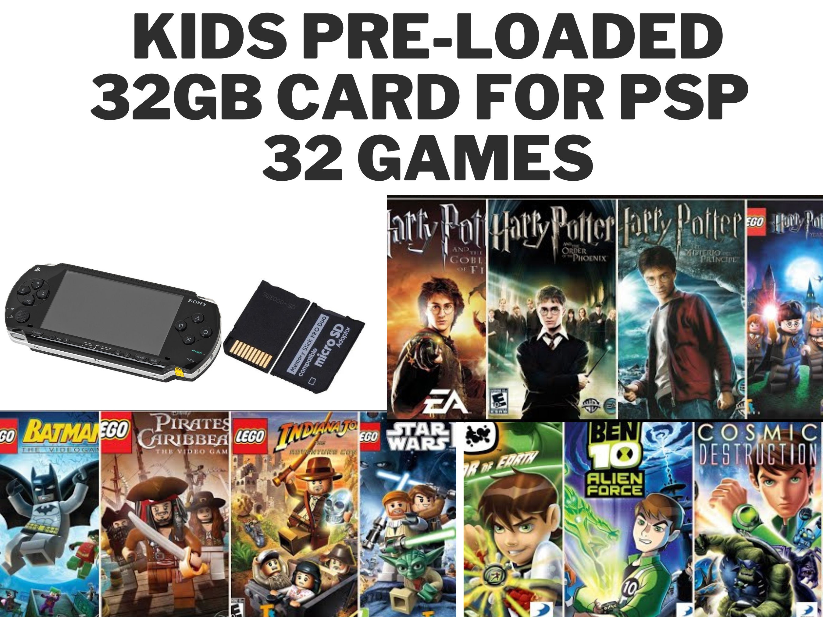 Preloaded Kids 32GB Sony PSP Memory Card child Friendly - Etsy