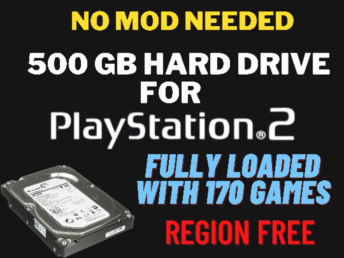 500GB Fully Loaded PS2 Games Hard Drive Handmade Etsy