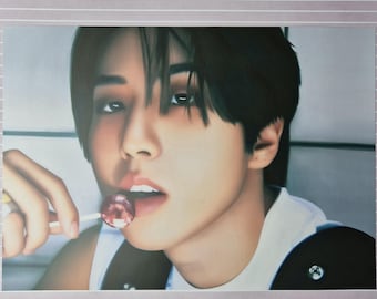 Stray Kids Han Jisung fan art A4 print
