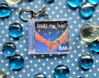 Llavero mini CD hecho a mano de Stray Kids Han Jisung Hold My Hand con NFC