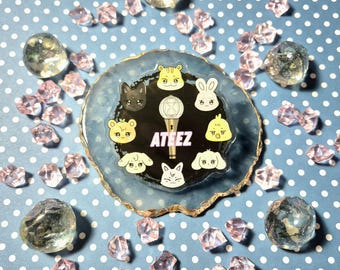Insignia de acrílico epoxi de Ateez Aniteez
