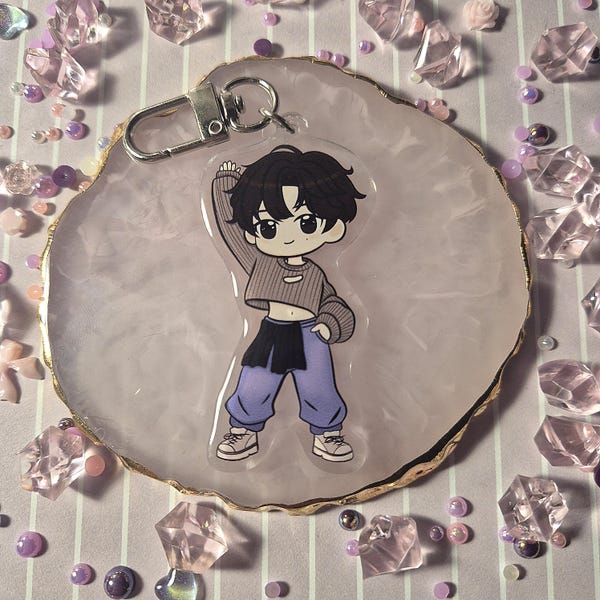 Stray Kids Han Jisung OOTD acrylic epoxy keychain