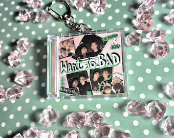 Stray Kids Han and Lee Know Want so Bad Handmade Mini CD Keychain