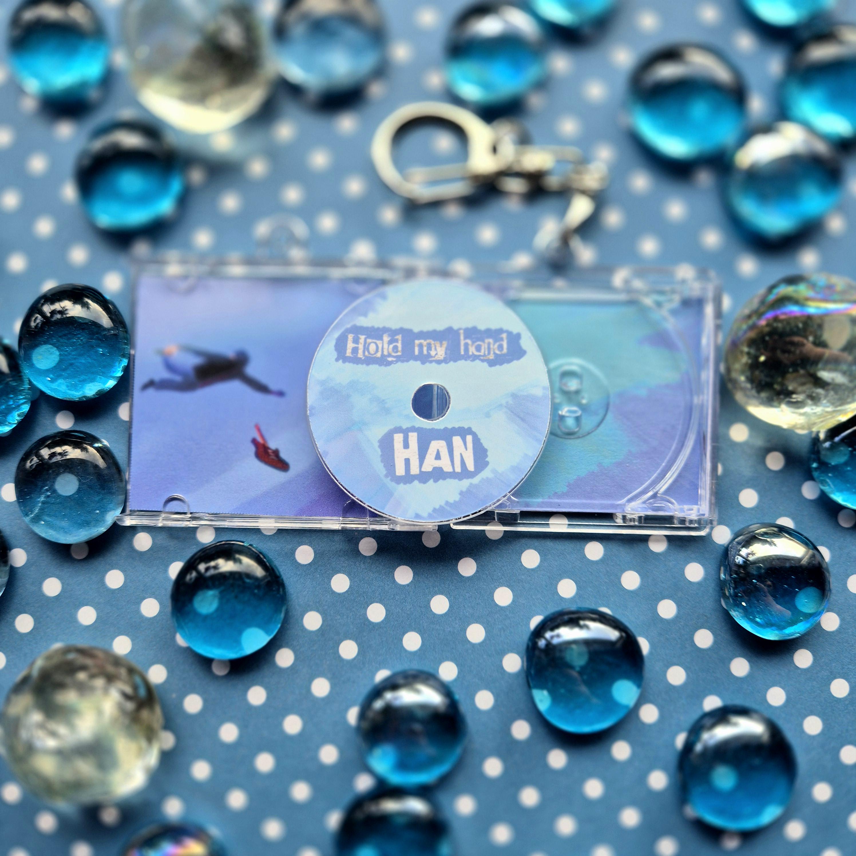 Stray Kids Han Jisung Hold My Hand Handmade Mini CD Keychain With