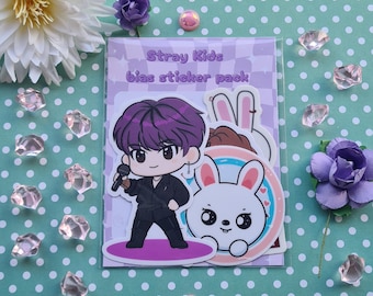 Stray Kids vinyl matte sticker Lee Know bias pack - 4 stickers