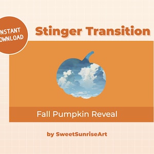 Pumpkin Fall Stinger Transition | Twitch OBS Transition Streamlab Transition Overlay | Animated Video | Simple Minimal Dynamic | Instant