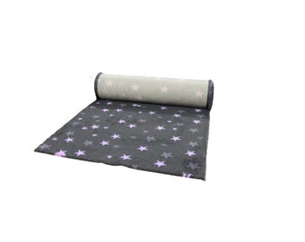 Vet bed lilac stars traditional non slip whelping fleece luxury dog kennel bedding