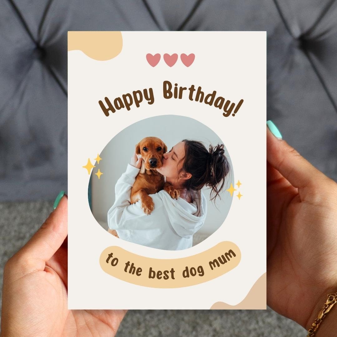 Personalised Dog Mum Birthday Card: Custom Photo Gift From Dog - Etsy UK