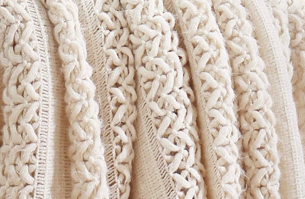 Knitted BEIGE Throw Woven Couch Throw Soft Cosy Bed Armchair Blanket Comfy Hand Knitted Throw Gifts Christmas GiftGifts for Her/Him
