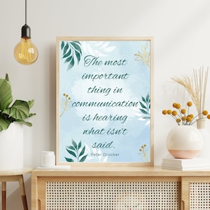 Speech Therapy Wall Art Prints SLP Printable office Decor Posters Blue design