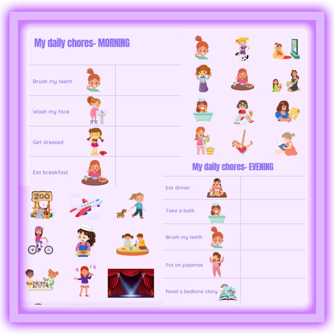 Daily To-do Board Routine for Kids | Morning & Evening Organization ...