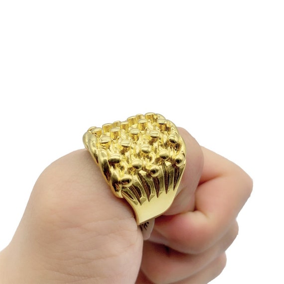 Gold plated keeper ring best sale