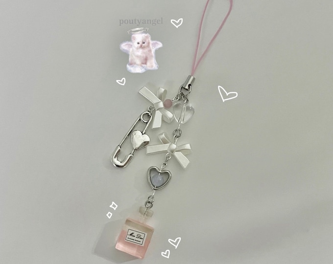 the ballet and bows phone charm | dainty coquette phone charm | cute, bows, dolly, dollette, kawaii, ballet core, doll, charm