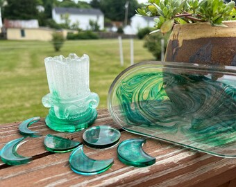 Juego de altar Portavelas Bandeja de tocador Juego de altar personalizado Soporte de velas personalizado Bandeja personalizada