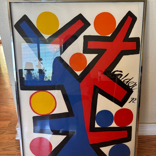 Authentic Alexander Calder Asymmetry Art Lithograph Signed in Plate Calder 72