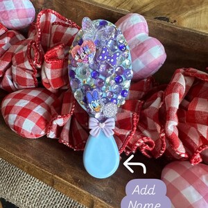 Custom Mouse and Duck Character Toddler hairbrush / baby girl hair brush / girls hair brush