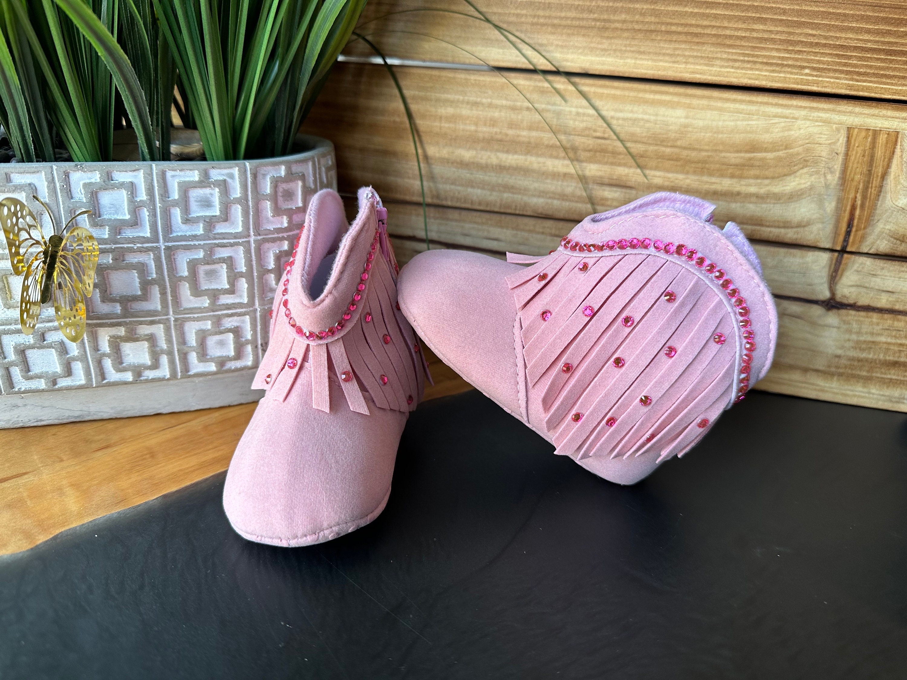 Ruby Roses Black Leather Cowgirl Boots for Babies, Toddlers, & Kids main image 0