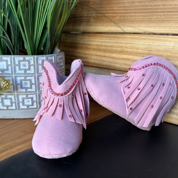 Pink Baby Girl Cowgirl Boots  / infant shoes / baby shoes