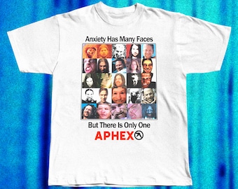 Angst hat viele Gesichter, aber es gibt nur ein APHEX - Aphex Twin Parodie Shirt - Vintage Shirt