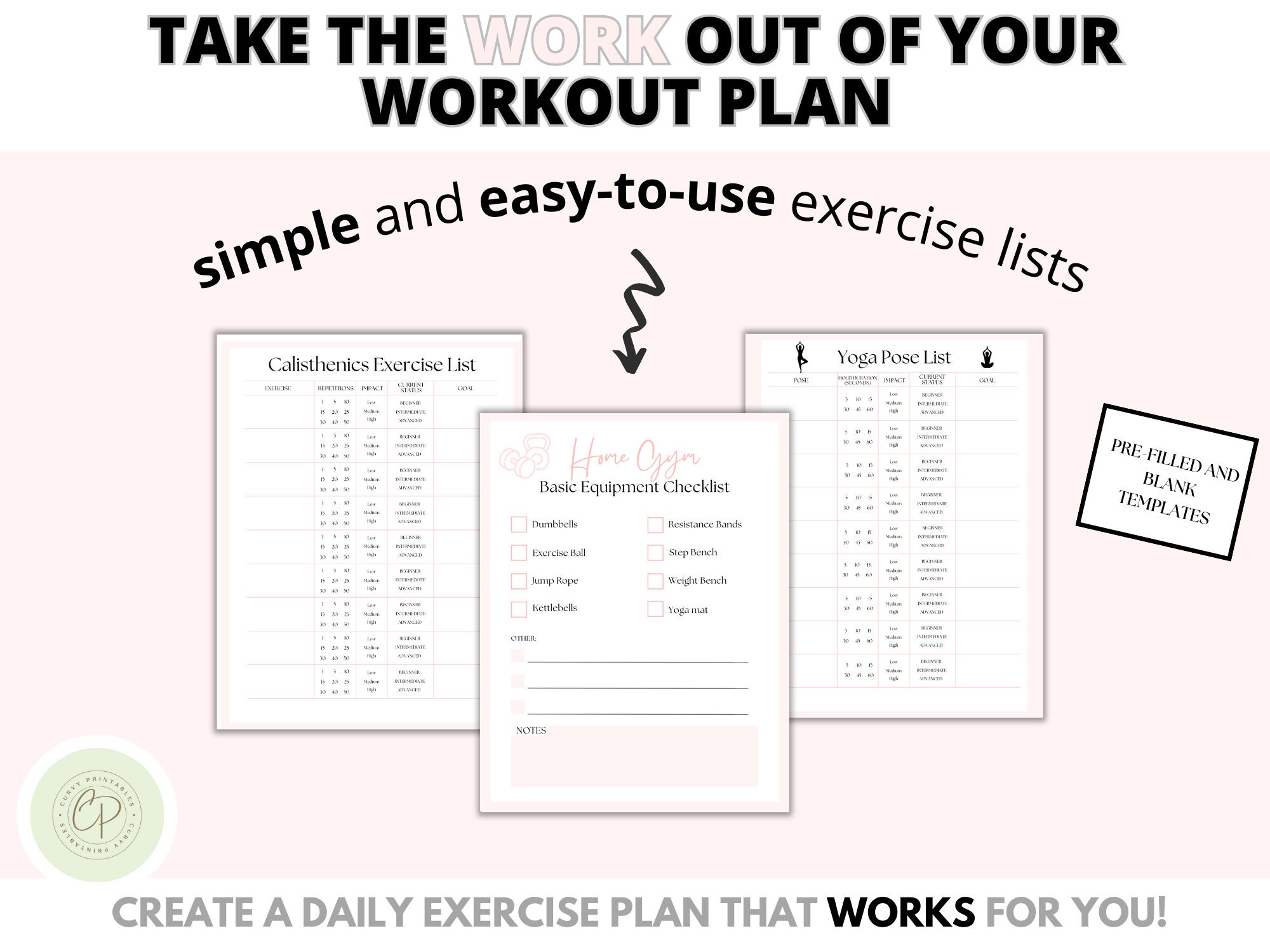 Health and Fitness Planner Printable Fitness Planner Printable Fitness ...