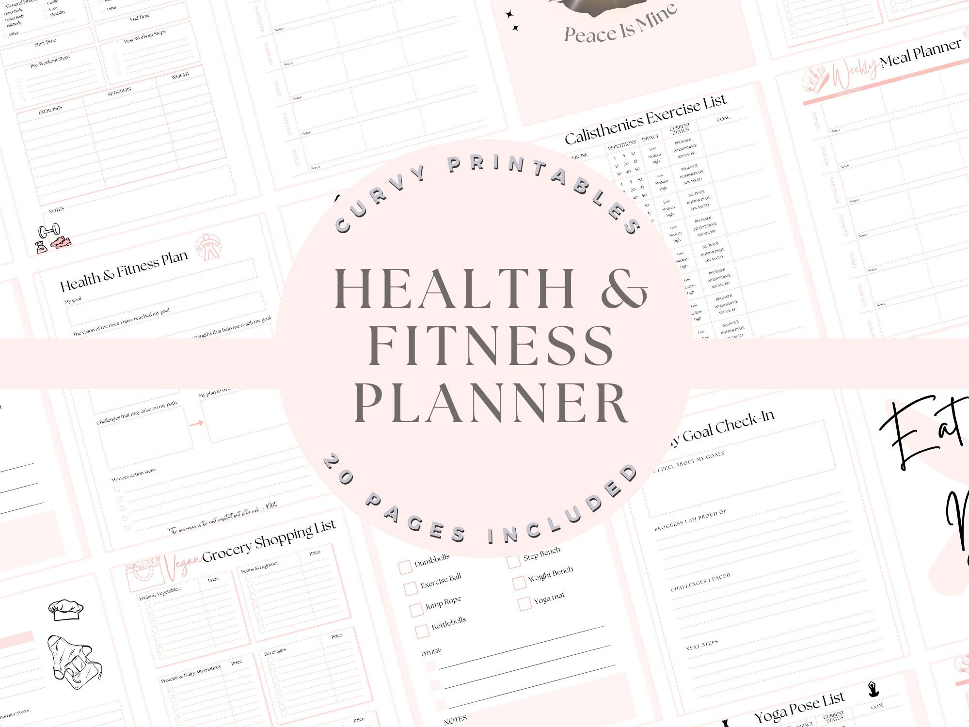 Health and Fitness Planner Printable Fitness Planner Printable Fitness ...