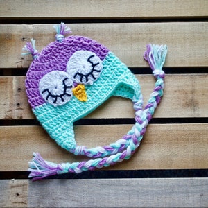 crochet owl hat, baby owl hat, woodland animals, newborn hat