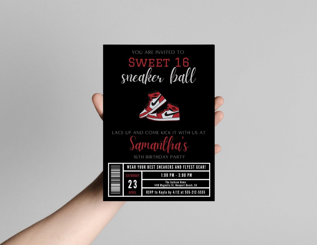 sneaker-ball-invitation-sneaker-ball-invite-sneaker-etsy