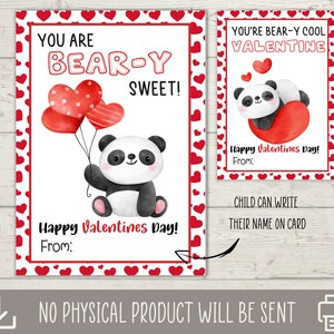 Kids Valentines Cards Instant Digital Download, Printable Kids ...
