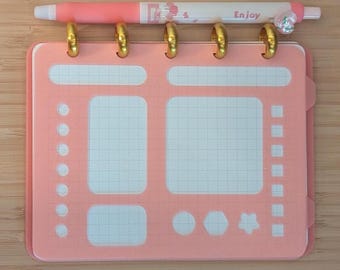 Separadores de esténcil encuadernados en disco - Cuaderno de un cuarto - (archivo digital)