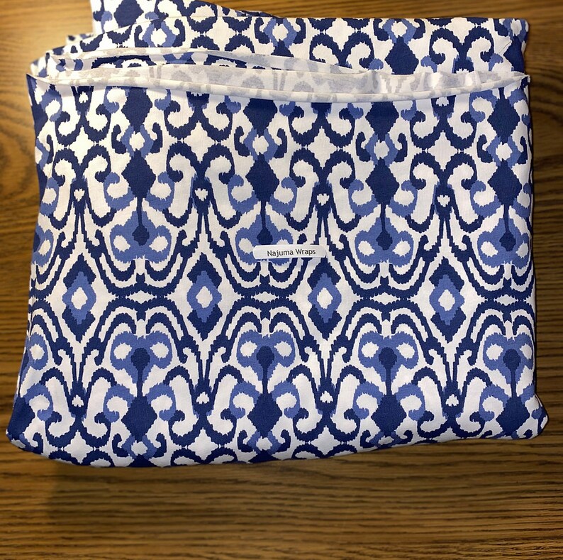 Limited Edition Blue Paisley Print Fabric Baby Wrap Carrier Etsy