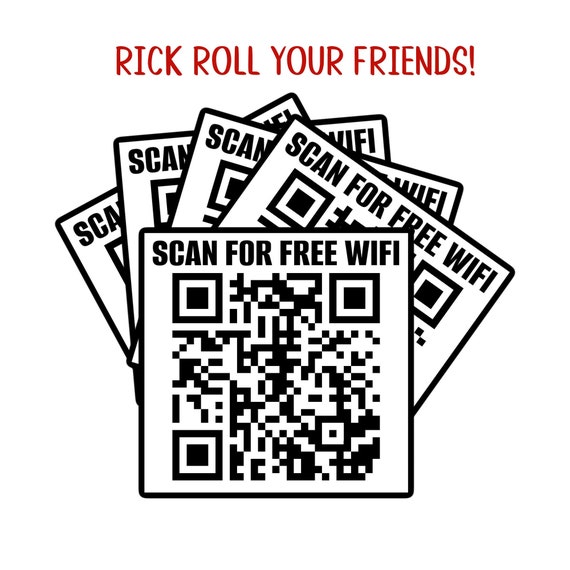 Rick Roll QR Code Sticker