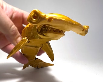 Flexi Hammerhead Shark - Articulated 3D Printed Flexi Fidget Toy Creature