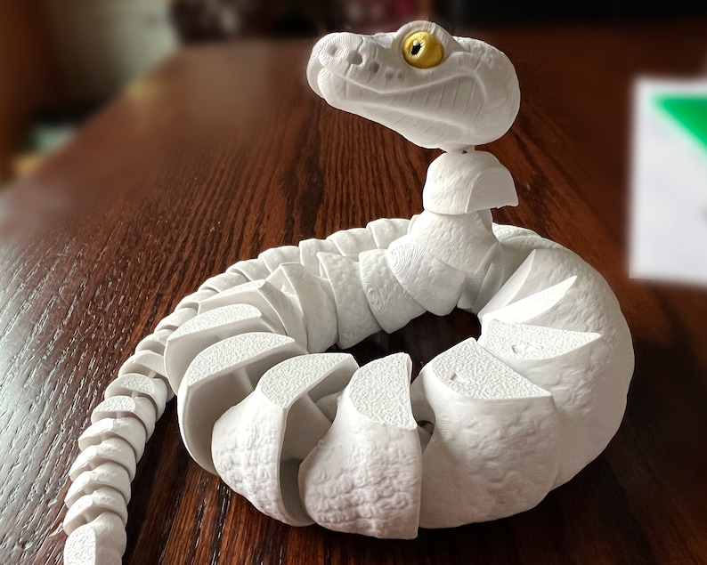 Ball Python Snake Articulated 3D Printed Fidget Toy Design by - Etsy