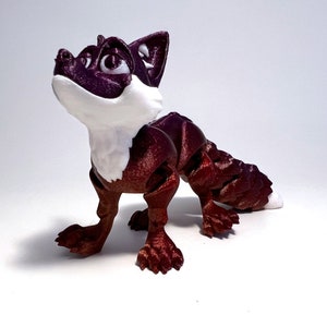 Flexi Fox - 関節式 3D プリント フィジェット 感覚動物