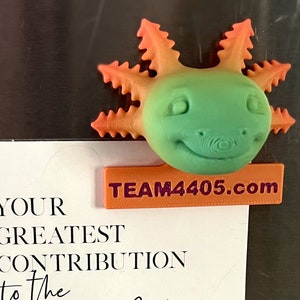 Axolotl Imán Personalizado Diseño Impreso en 3D por MatMire Makes