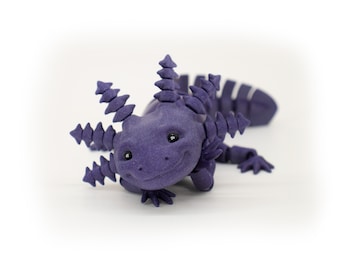Axolotl Adorable Articulated 3D Printed Flexi Fidget - New Tentacle Style