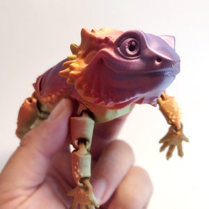 Bearded Dragon Lizard - Adorable Articulated 3D Printed Fidget Toy Creature