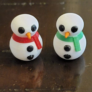 Winter Snowman Valve Stem Cap (Single)