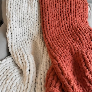 Handgestrickte grobstrick Decke, Herbst oder Winter Dekor für Wohnzimmer oder Schlafzimmer, Geschenk für jeden Anlass, Made to Order, anpassbar!