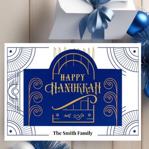Karten für Chanukka, Happy Hanukkah Grußkarte Menora Karte Jüdischen Feiertagskarten Chanukka Geschenkkarte Instant Download M30