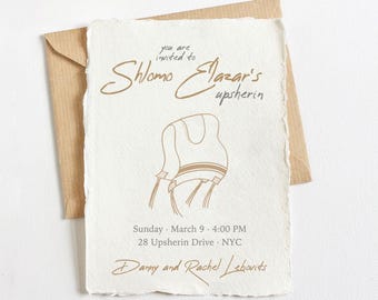 Upsherin Invite, Upsherin Invitation Template, Upsherin Neutral Tone, Digital Instant Download, PRINT or send via Text, Opsherin Evite M31