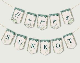 Sukkot Decoration, Printable, Sukkot Banner, Sukka Sign, Happy Sukkot Download M24