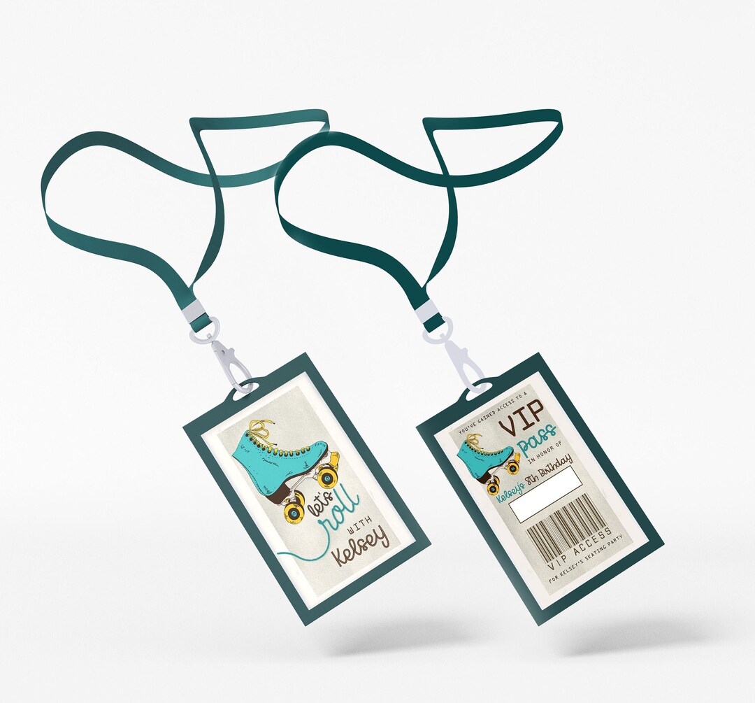 Vip Rooler Retro Roller Skate VIP Passes, Let the Good Times Roll Birthday VIP ...