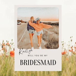 Bridesmaid Proposal Card Template, Will You Be My Bridesmaid / Flower Girl / Maid of Honor, Printable, INSTANT DOWNLOAD