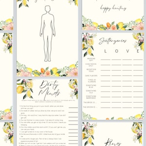Lemon Bridal Shower Games - 10 GAMES, Editable Bridal Shower Games, She Found Her Main Squeeze, INSTANT Download Templett