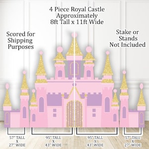 H2115 - 4 Piece Castle Prop cutout - Stakes or stands not included, scored to ship.