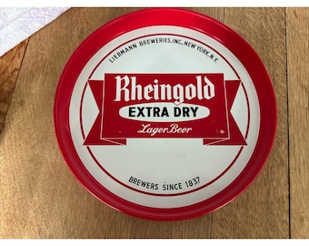 Vintage Rheingold Aluminum Beer Tray Liebmann Breweries, New York, NY 12"