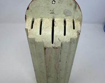 Wood Deco Kitchen Knife Holder 5 Slot White 1940s NuWay From The The Bronx NY